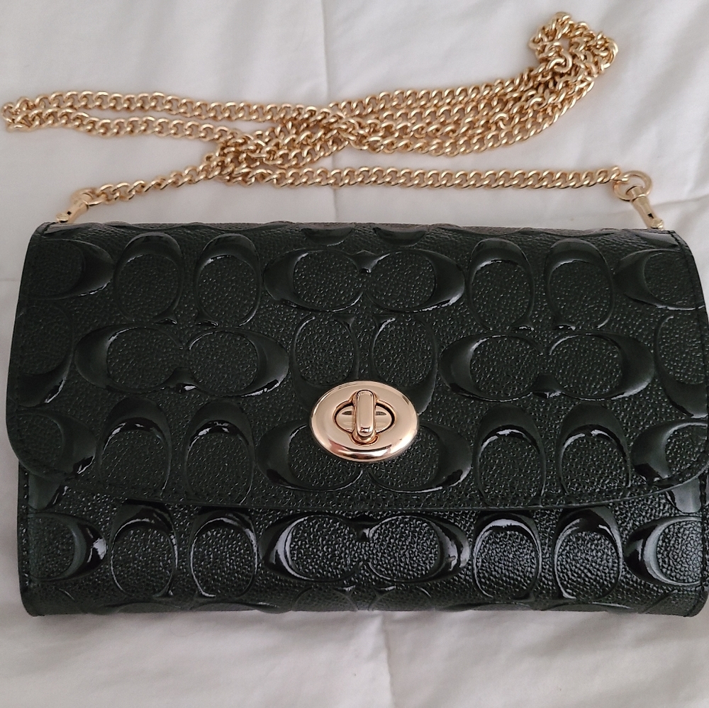 Coach leather crossbody purse